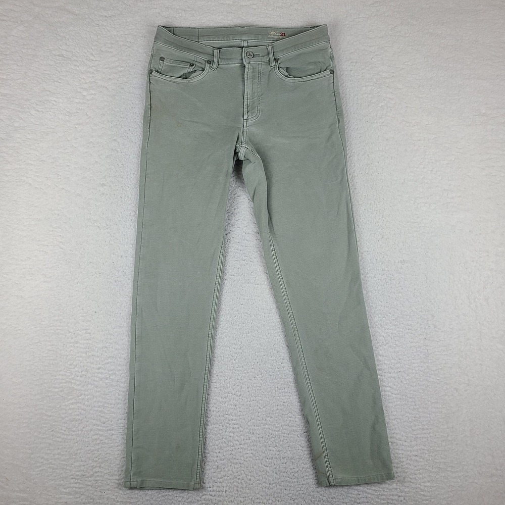 Faherty‎ Pants Mens 31x30 Skinny Sage Green Chino Khakis Soft Cotton Rayon